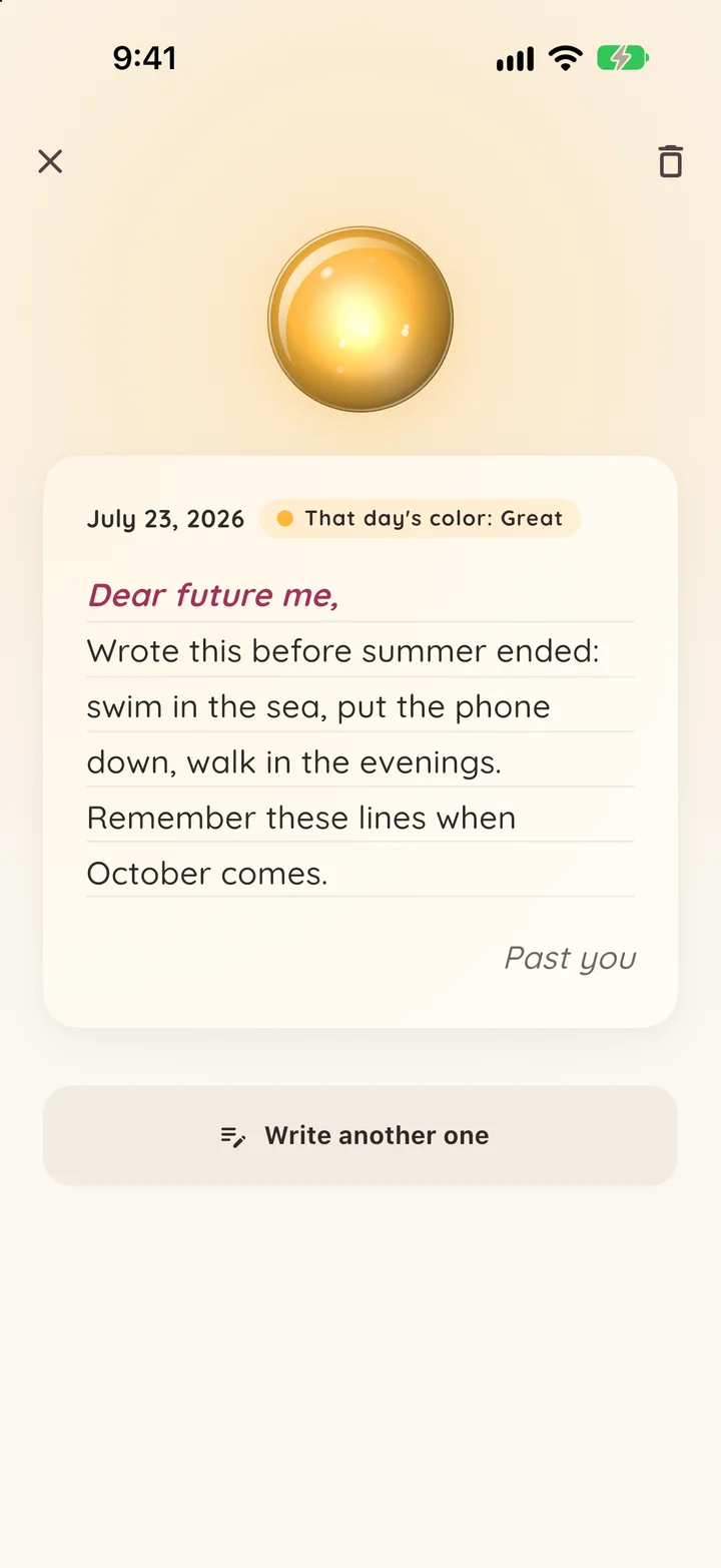 A letter to future you